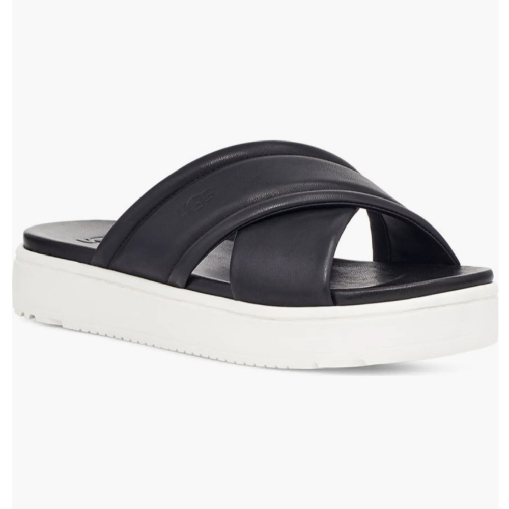 UGG Zayne Crossband Leather Platform Slide